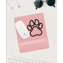 Hobishop Pembe Pati Desenli Bilek Destekli Mousepad – Ergonomik ve Kaymaz Mouse Pad
