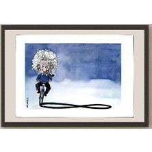 Karikatural Michel Kichka 43X30CM Orijinal Karikatür BOD04554