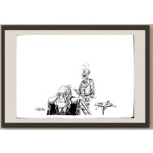 Karikatural Raed Khalil 29X21CM Orijinal Karikatür BOD03255