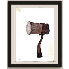 Karikatural Mohamed Reza 29X21CM Orijinal Karikatür BOD03281
