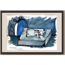 Karikatural Alham Hosinzadeh 21X16CM Orijinal Karikatür BOD03288