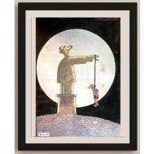 Karikatural Li Guangjun 27X19CM Orijinal Karikatür BOD04303