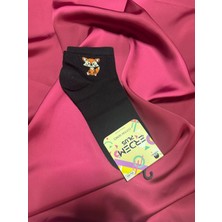 Siyah Tilki Desenli Pamuklu Çorap