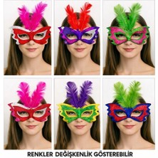 Practika Tüylü Renkli Karton Parti Maskesi – 6 Renk