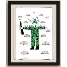 Karikatural Tawan Chuntra 29X21CM Orijinal Karikatür BOD03990