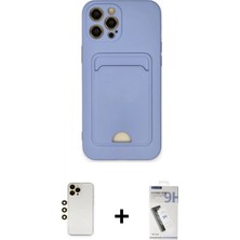 İlk El Grup Ieg™ iPhone 12 Pro Max Vadi Çizgi Prime - Şeffaf Uv Polymer Nano Ekran Koruyucu + Gold Shine Kamera Lens