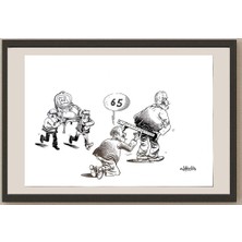 Karikatural Juan Francisco Villarruel 27X20CM Orijinal Karikatür BOD04160