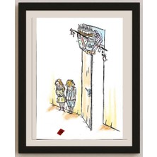 Karikatural Sajad Rafaee 29X21CM Orijinal Karikatür BOD03666