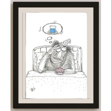 Karikatural Payam Pourfalah 29X21CM Orijinal Karikatür BOD03650