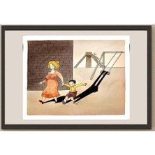 Karikatural Young Sikoh 33X26CM Orijinal Karikatür BOD03757