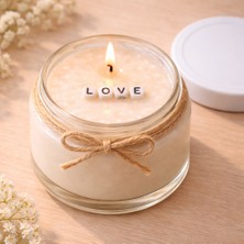 Verda Desing Love Notlu Kokulu Kavanoz Mum - Özel Notlu Hediyelik Cam Mum