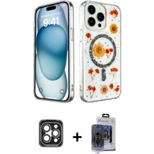 İlk El Grup Ieg™ iPhone 15 Pro Max Kozmos Doku - Siyah Vanessa Magic Cam + Gri Pvd Metal Kamera Lens