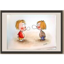 Karikatural Fan Lin Tao 29X21CM Orijinal Karikatür BOD03956