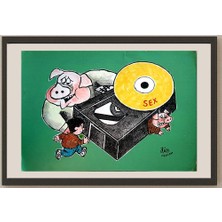 Karikatural Nguyen Huu Due 29X21CM Orijinal Karikatür BOD03981