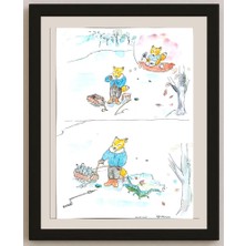 Karikatural Eiji Okamoto 29X21CM Orijinal Karikatür BOD04009