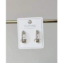 Serenity Aksesuar Xuping Tek Sıra Taşlı Halka Küpe