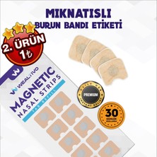 Burun Bandı Yedek Bant 60 Adet (30 Çift) – Wealtivo Manyetik Burun Bandı Refill Paket | Aparatsız, Cilt Dostu Kumaş Etiket
