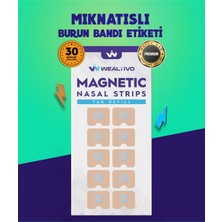 Burun Bandı Yedek Bant 60 Adet (30 Çift) – Wealtivo Manyetik Burun Bandı Refill Paket | Aparatsız, Cilt Dostu Kumaş Etiket