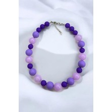 Petek Aksesuar Mor Lila Bubble Top Summer Kolye