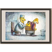 Karikatural Den Wei Long 29X21CM Orijinal Karikatür BOD04909