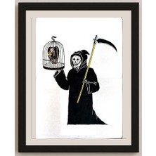 Karikatural Wang Zhu Hua 29X21CM Orijinal Karikatür BOD04268