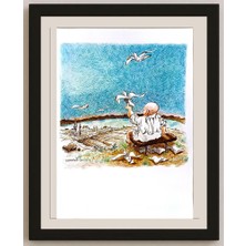 Karikatural Mehmet Karaman 29X21CM Orijinal Karikatür BOD5007