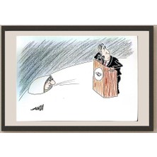 Karikatural Andy Chaushu 29X21CM Orijinal Karikatür BOD04128