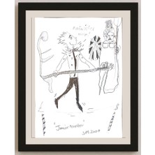 Karikatural S M 29X21CM Orijinal Karikatür BOD04252