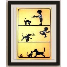 Karikatural Abraham Averbuch Ash 29X16CM Orijinal Karikatür BOD04580