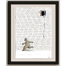 Karikatural Masoud Ziaei Zardkhashosei 29X21CM Orijinal Karikatür BOD05157