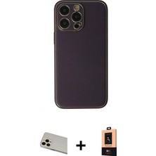 İlk El Grup Ieg™ iPhone 13 Pro Max Yadigar Klasik - Şeffaf Maxco Cam Ekran Koruyucu + Rose Gold Rainbow Kamera Lens Koruma Cam