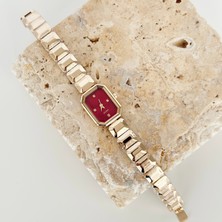 Vesce Atelier Paniee Gold Saat Bordo