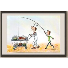 Karikatural Liang Junqi 29X21CM Orijinal Karikatür BOD05253