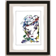 Karikatural Sepideh Sharifi 43X30CM Orijinal Karikatür BOD05318