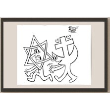 Karikatural Mohammed Effat 27X22CM Orijinal Karikatür BOD04799