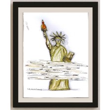 Karikatural Smaeil Babaei 33X25CM Orijinal Karikatür BOD04608