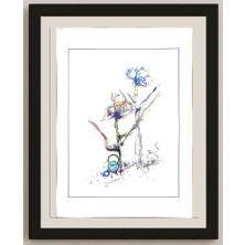 Karikatural Sepideh Sharifi 43X30CM Orijinal Karikatür BOD05322