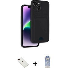 İlk El Grup Ieg™ iPhone 14 Vadi Çizgi Prime - Siyah Joko Magic 5d Cam + Kırmızı Diamond Kamera Lens