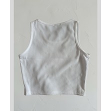 Intive Lingerie Intive Moda Ottoman Kumaş Baklava Desen Bisiklet Yaka Parlak Taşlı Fitilli Premium Bluz/crop