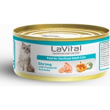 Lavital Somonlu, Balkabağı ve Enginarlı Sterilised Yetişkin Kedi Konservesi 85GR x 12 Adet