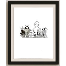 Karikatural Lijia Wang 24X18CM Orijinal Karikatür BOD04706