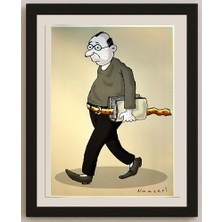 Karikatural Abbas Naaseri 29X21CM Orijinal Karikatür BOD04584