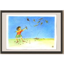 Karikatural Mirsaid Gaziyev 29X21CM Orijinal Karikatür BOD05182