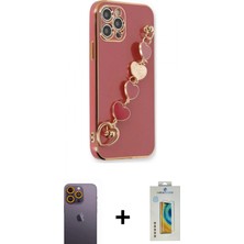 İlk El Grup Ieg™ iPhone 12 Pro Nova Işık Prime - Siyah Polymer Nano Ekran Koruyucu + Sarı Neon Fosforlu Kamera Lens