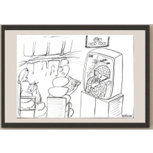 Karikatural Michael Tetievski 29X21CM Orijinal Karikatür BOD04617