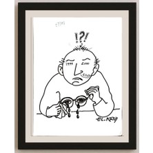 Karikatural Mahmood El Kady 29X21CM Orijinal Karikatür BOD04765