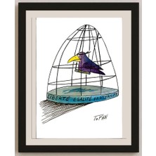 Karikatural Cristian Topan 29X21CM Orijinal Karikatür BOD04672