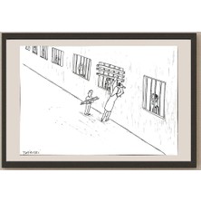 Karikatural Michael Tetievski 29X21CM Orijinal Karikatür BOD04912
