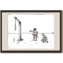 Karikatural Mohammad Amin Aghaey 23X21CM Orijinal Karikatür BOD04746
