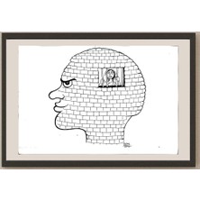 Karikatural Syam Mohan 29X21CM Orijinal Karikatür BOD04816